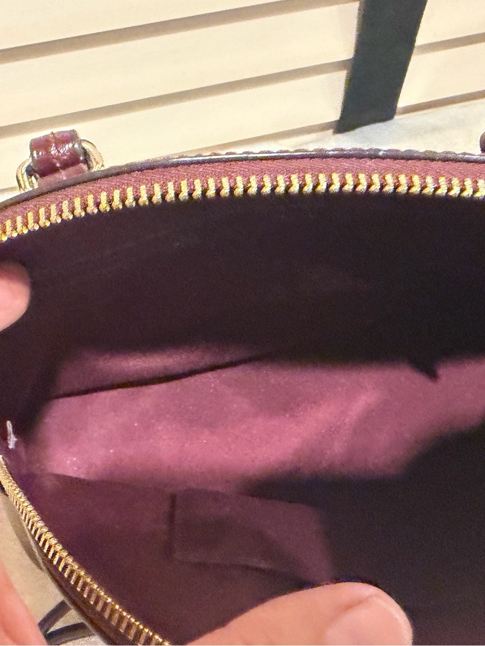 Coach Peyton Women's Dome Satchel Bag - Burgundy Leather - Picture 16 of 16